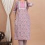 Ethnic Dress Floral Print Kurta, Trouser Dusty pink color set