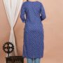 Ethnic Dress Floral Print Kurta, Trouser Dusky blue color set