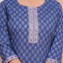 Ethnic Dress Floral Print Kurta, Trouser Dusky blue color set