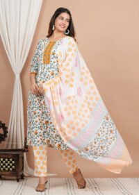 Ethnic Dress Floral Print Kurta, Trouser Multi color